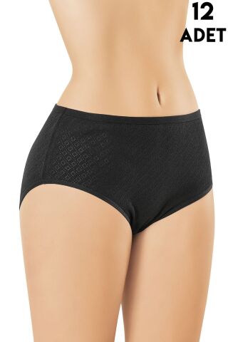 Kota 5032 (L-XL-2XL-3XL) Transferli Ribana Bayan Külot 12'li