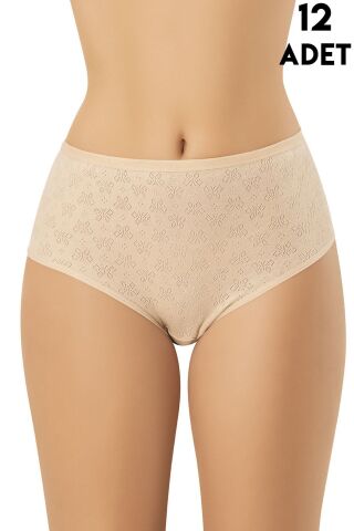 Kota 5032 (L-XL-2XL-3XL) Transferli Ribana Bayan Külot 12'li