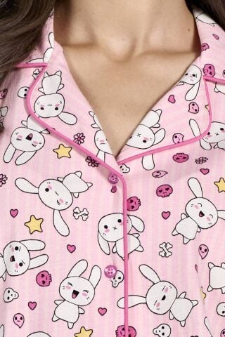 Pijadore 1939 (M-L-XL-XXL) Uzun Kollu Bayan Pijama Takım 4'lü
