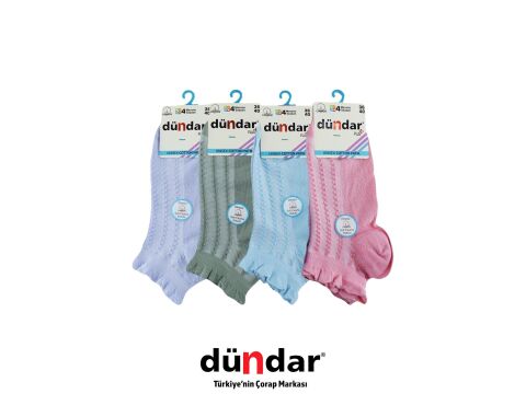 Dündar 4308-15 (36-40) Dikişsiz Yıkamalı Kokulu Bayan Penye Patik Çorap 12'li