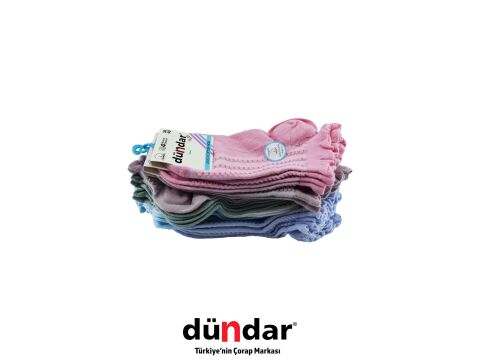 Dündar 4308-15 (36-40) Dikişsiz Yıkamalı Kokulu Bayan Penye Patik Çorap 12'li