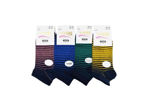 Vakre 9328-1 Bayan Penye Patik Çorap 12'li