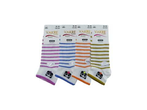 Vakre 9328-25 (36-40) Bayan Penye Patik Çorap 12'li