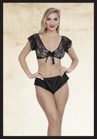 SHE 1322 Erotik Saten Elbise