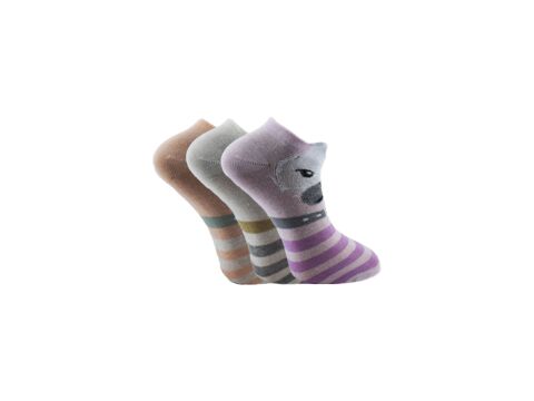 XGRİ POLO 49-7 Üç Boyutlu Bayan Penye Patik Çorap 12'li