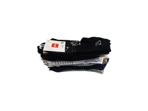 Şirin 4060-4 (36-40) Bayan Desenli Penye Patik Çorap 12'li