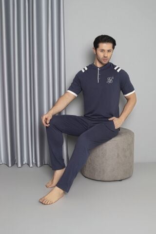 Tekten 5620 Erkek Kısa Kollu Pijama Takım 4'lü