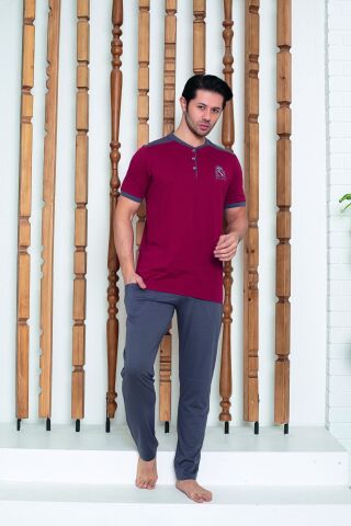 Tekten 5600 Erkek Kısa Kollu Pijama Takım 4'lü