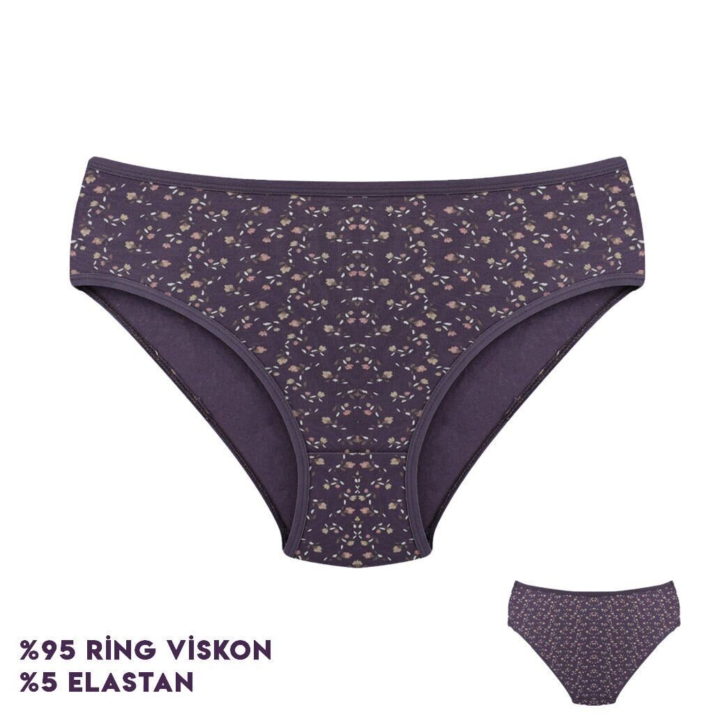 Dondeza 264-11 (L) Desenli Viscon Bayan Bikini 12'li