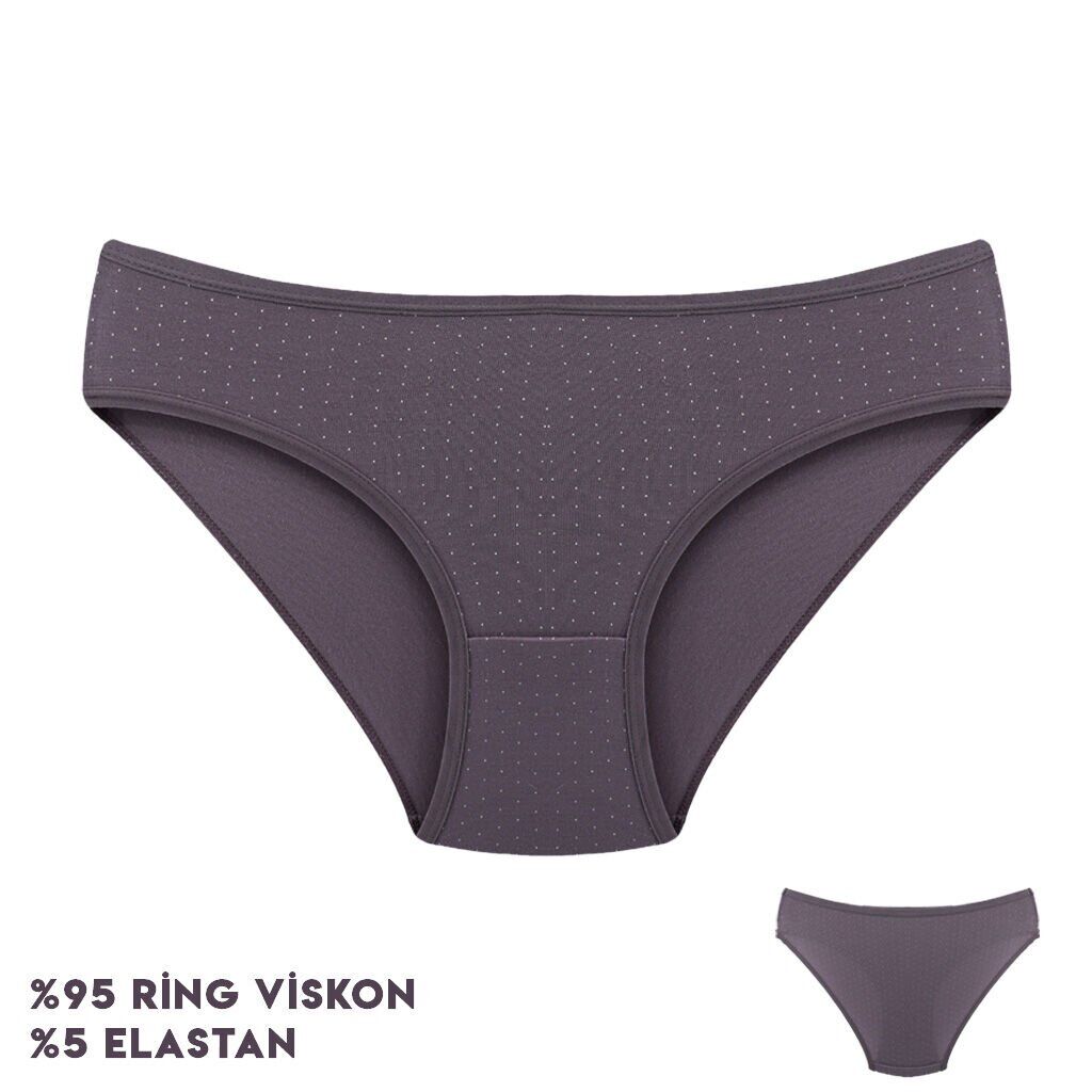 Dondeza 164-7 (M) Desenli Viscon Bayan Bikini 12'li