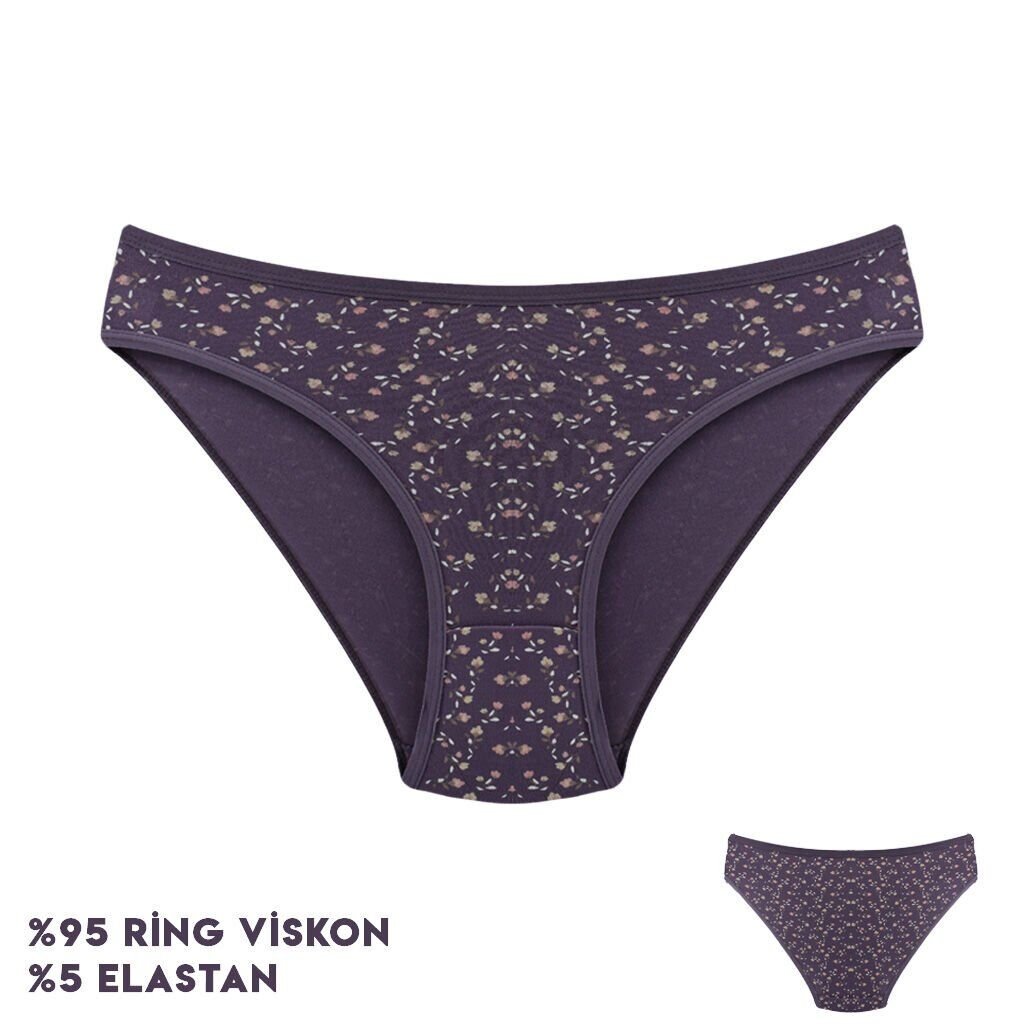 Dondeza 164-6 (M) Desenli Viscon Bayan Bikini 12'li