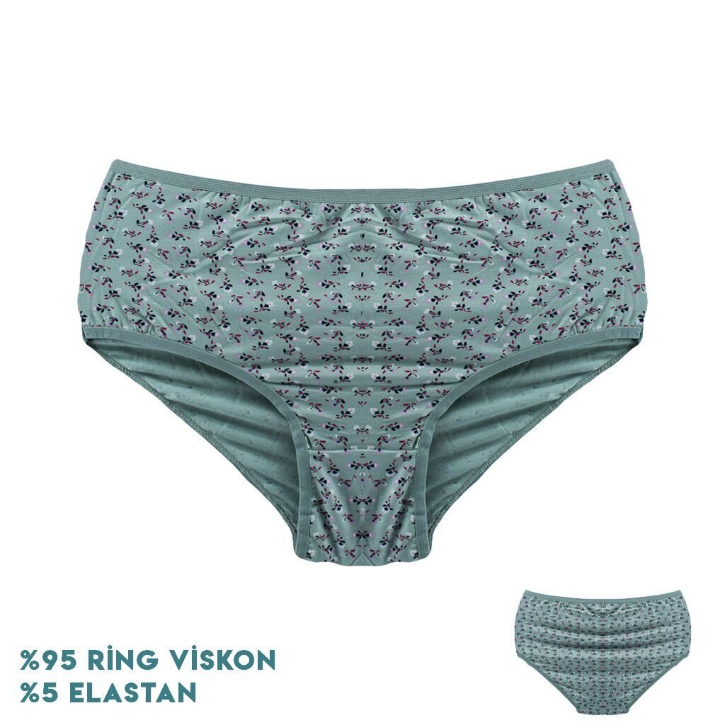 Dondeza 664-1 (XXL) Desenli Viscon Bayan Bikini 12'li