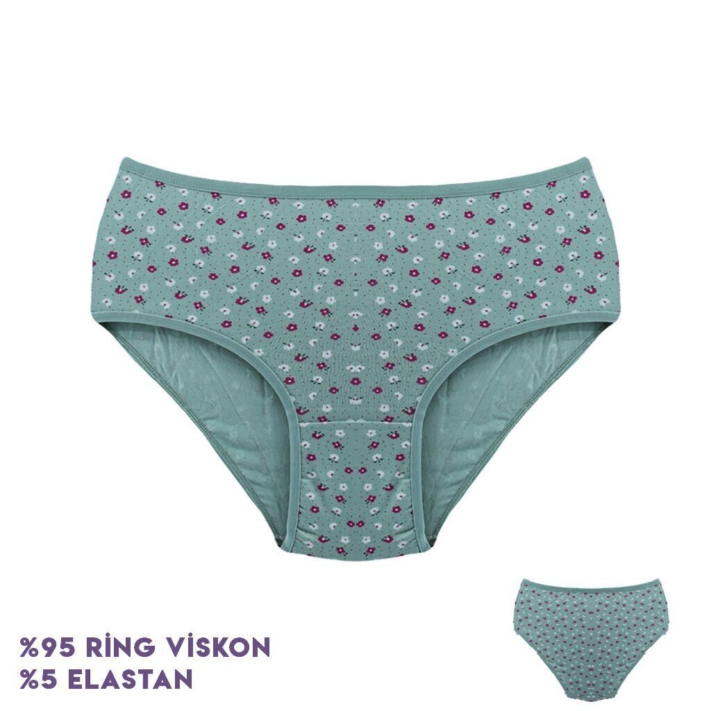 Dondeza 364-7 (XL) Desenli Viscon Bayan Bikini 12'li