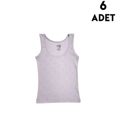 Kota 3428 Kız Çocuk Kalın Askılı Transferli Ribana Atlet 6'lı