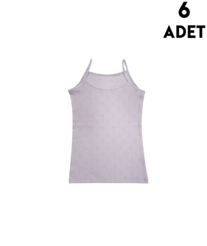 Kota 3427 Kız Çocuk İp Askılı Transferli Ribana Atlet 6'lı