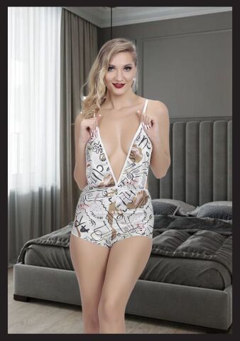 SHE 1297 Erotik Saten Babydoll