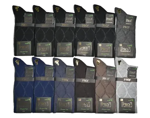 Pro 17672 (41-44) Dikişsiz Bambu Erkek Çorap 12'li