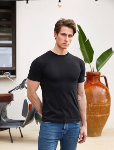 Berrak 1005 Siyah Erkek Sıfır Yaka Fanila