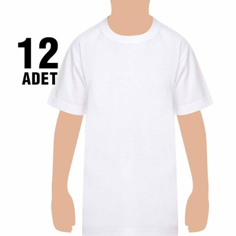 Seher 0039 Erkek Çocuk Penye Sıfır Yaka Fanila 12'li