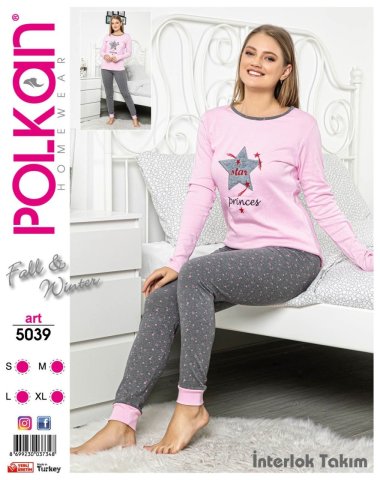 Polkan 5039 İnterlok Bayan Pijama Takımı