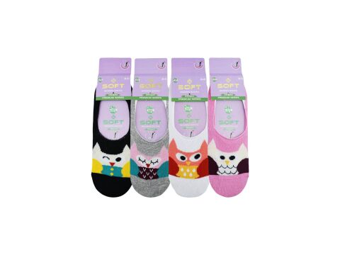 Softy 7 Yıkamalı Kokulu Dikişsiz Silikonlu Bayan Penye Babet 12'li