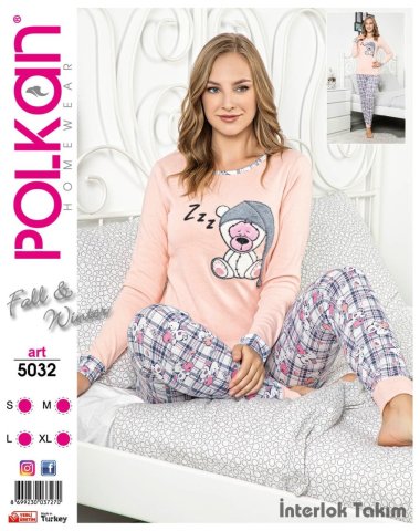 Polkan 5032 İnterlok Bayan Pijama Takımı