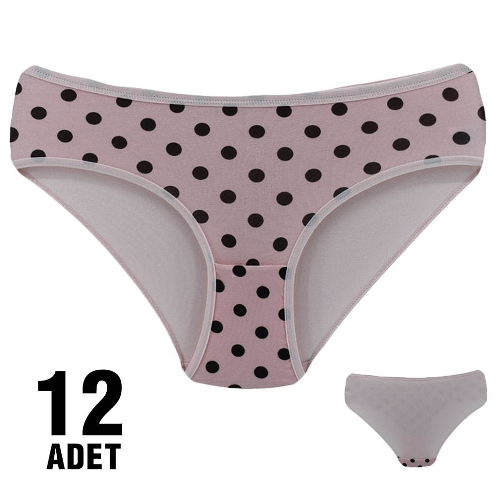 Dondeza 201-115 Desenli Bayan Ara Beden Külot 12'li