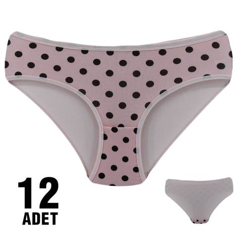 Dondeza 201-115 Desenli Bayan Ara Beden Külot 12'li