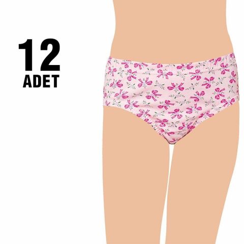 Seher 0052 Kız Çocuk Empirme Kom Slip Külot 12'li