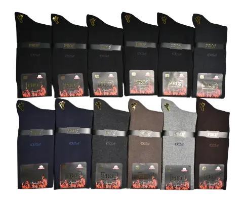Pro 14652 (41-44) Dikişsiz Havlu Erkek Çorap 12'li