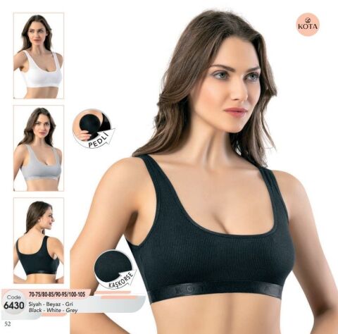 Kota 6430 Bayan Kaşkorse Geniş Askılı Pedli Bustiyer