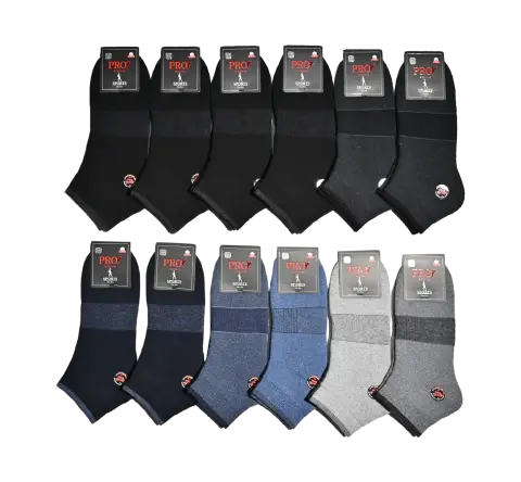Pro 14032 (41-44) Dikişsiz Termo Havlu Erkek Patik 12'li