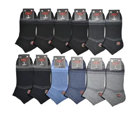 Pro 14028 (41-44) Dikişsiz Termo Havlu Erkek Patik 12'li