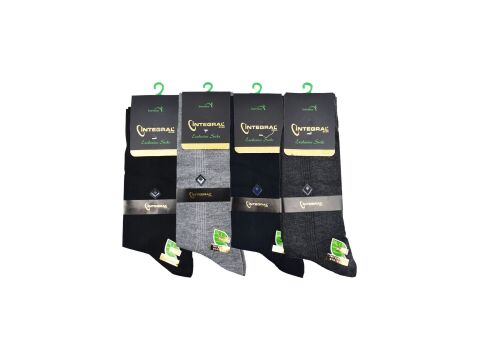 İntegral 1036 (40-44) Erkek Bambu Dikişsiz Mevsimlik Çorap12'li