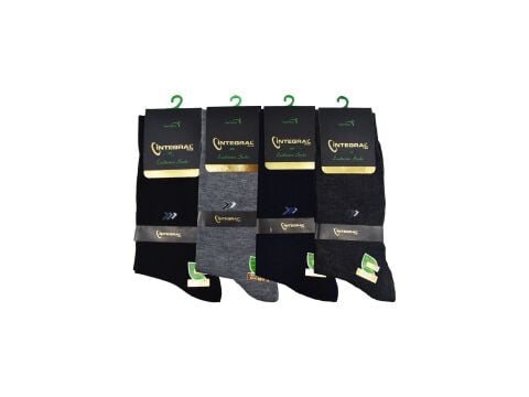 İntegral 1040 (40-44) Erkek Bambu Dikişsiz Mevsimlik Çorap12'li