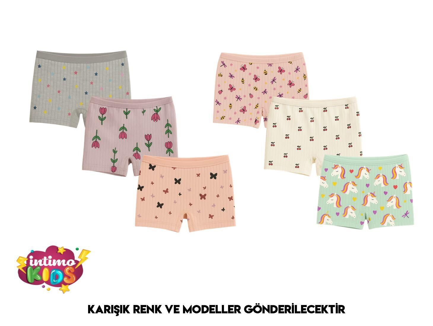 İntimo 2547 Raporlu Kız Çocuk Boxer 12'li