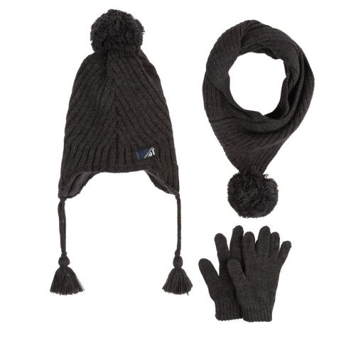 Kitti P-K24170-10 (4-8) Yaş Erkek Çocuk Şapka Atkı Eldiven Takım 6'lı