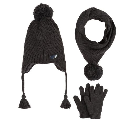 Kitti P-K24170-10 (4-8) Yaş Erkek Çocuk Şapka Atkı Eldiven Takım 6'lı