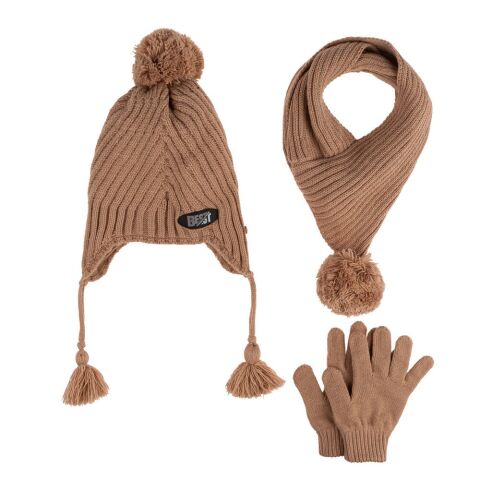 Kitti P-K24170-10 (4-8) Yaş Erkek Çocuk Şapka Atkı Eldiven Takım 6'lı