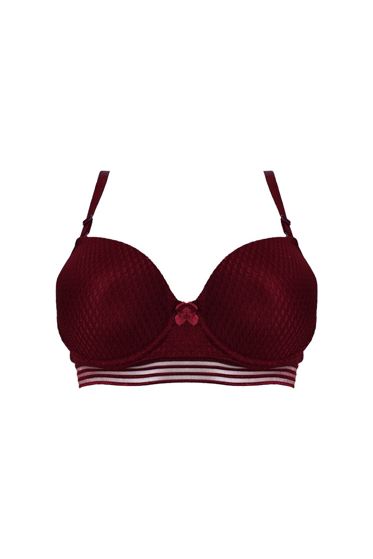 Liza 2170 Bordo Misinalı Balenli Desteksiz Sütyen 6'lı
