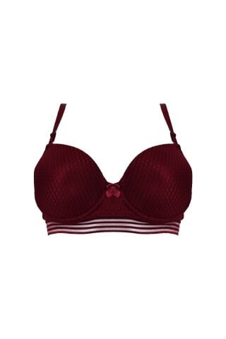Liza 2170 Bordo Misinalı Balenli Desteksiz Sütyen 6'lı