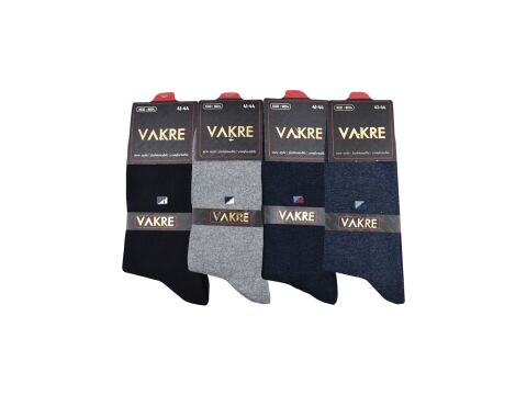 Vakre 9014-29 (41-44) Erkek Penye Likralı Çorap 12'li