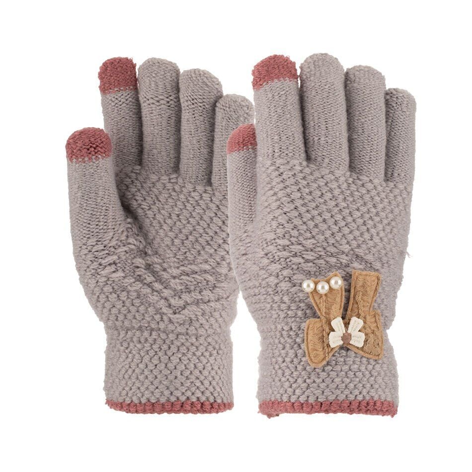 Kitti P-K25240-02 9-12 Yaş Örme Kız Çocuk Eldiven 6'lı