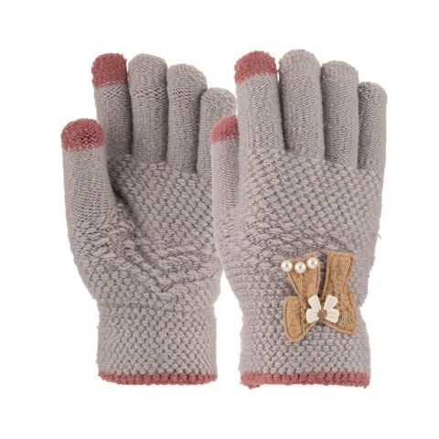 Kitti P-K25240-02 9-12 Yaş Örme Kız Çocuk Eldiven 6'lı