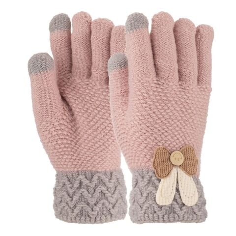 Kitti P-K25240-01 9-12 Yaş Örme Kız Çocuk Eldiven 6'lı