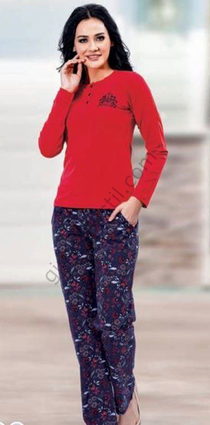 Berland 3096 Bayan Modal Uzun Kol Pijama Takımı