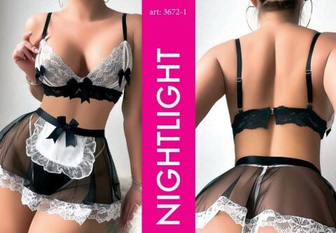 NIGHTLIGHT 3672-1 Hizmetçi Kostüm