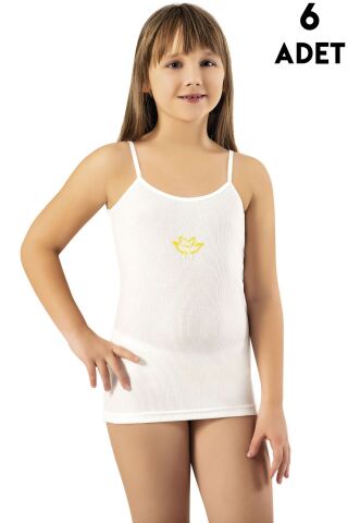 Kota 3650 Kabartma Baskılı Kız Çocuk Atlet 6'lı