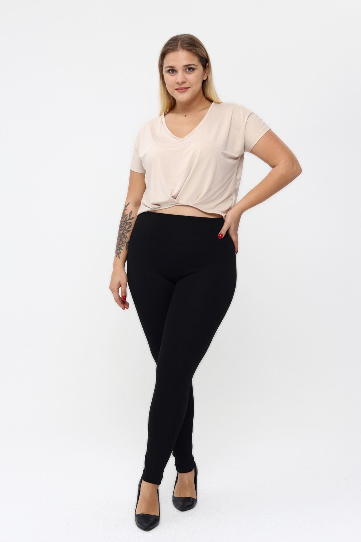 Vogsing 330 (3XL-4XL-5XL) Çelik Yüksek Bel Bayan Tayt 6'lı