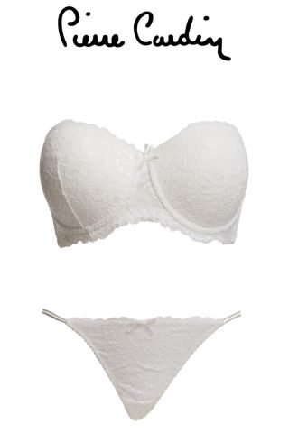 Pierre Cardin 4034 Carlına Balenli Straplez Desteksiz Sütyen Takımı